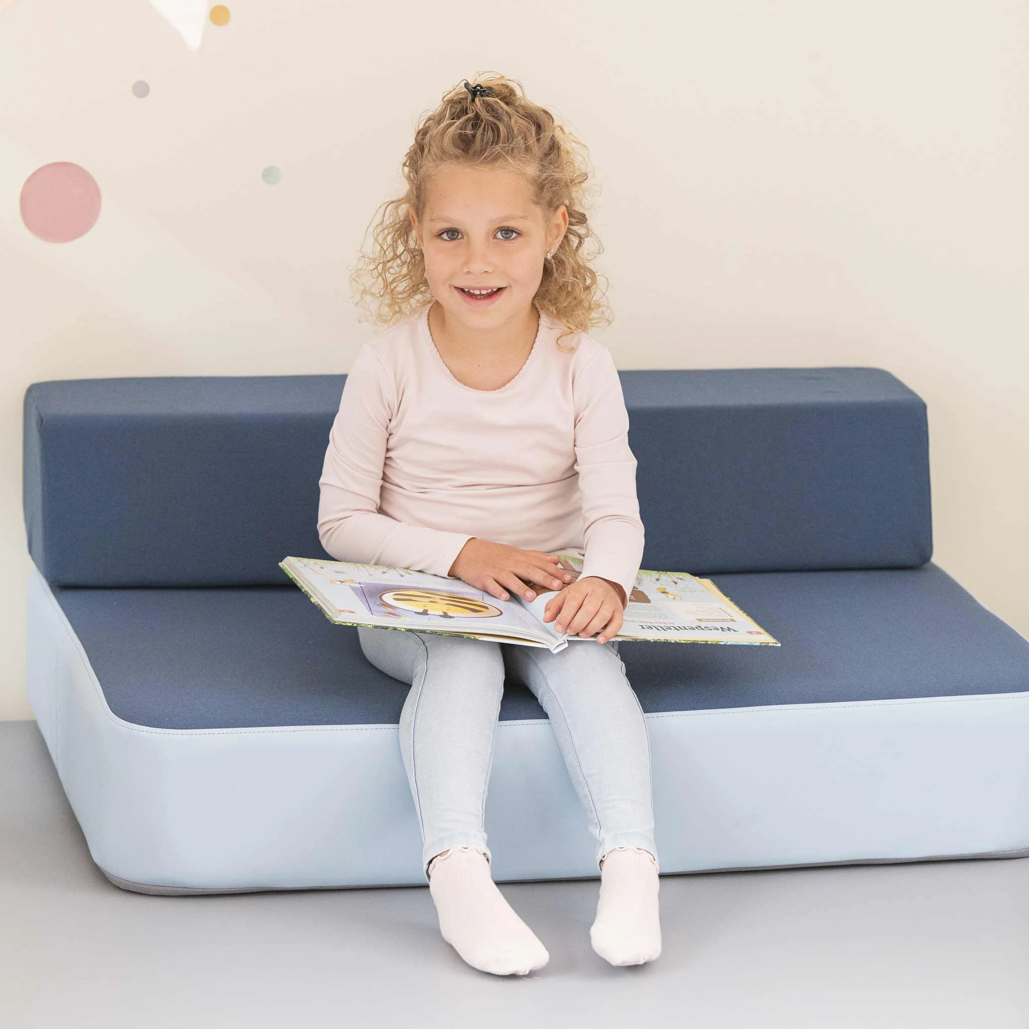 Kinder-Sofa, Sitzbank, Lesen-Möbel, blau, Kindermöbel