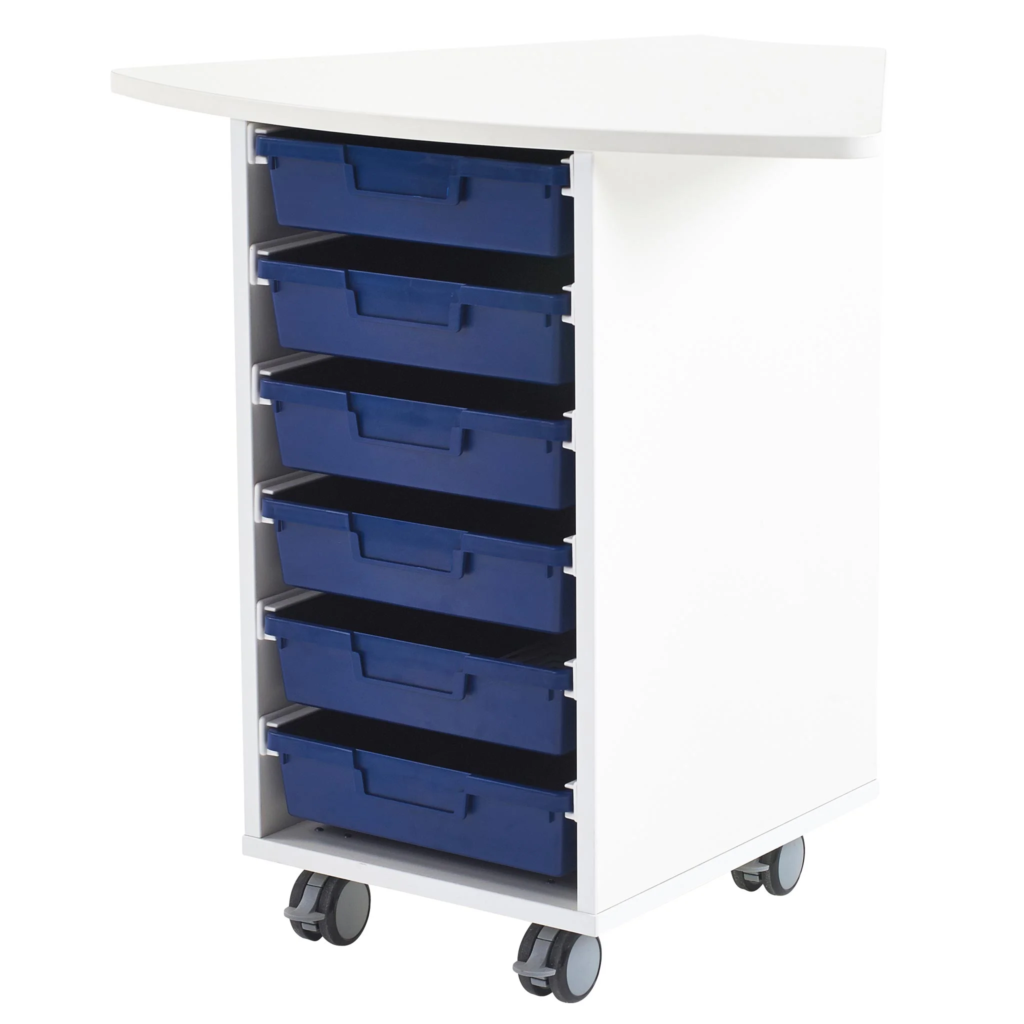 mobiler schubladenschrank, rollcontainer, werkzeugkiste, blau, rollen