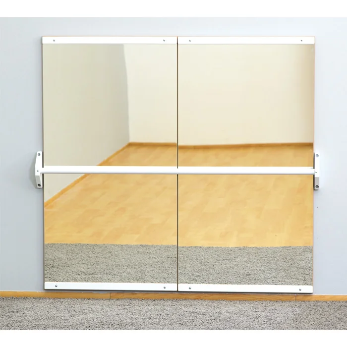 Spiegelwand, Doppeltspiegel, Schiebetür, Glastür, Bodentapete