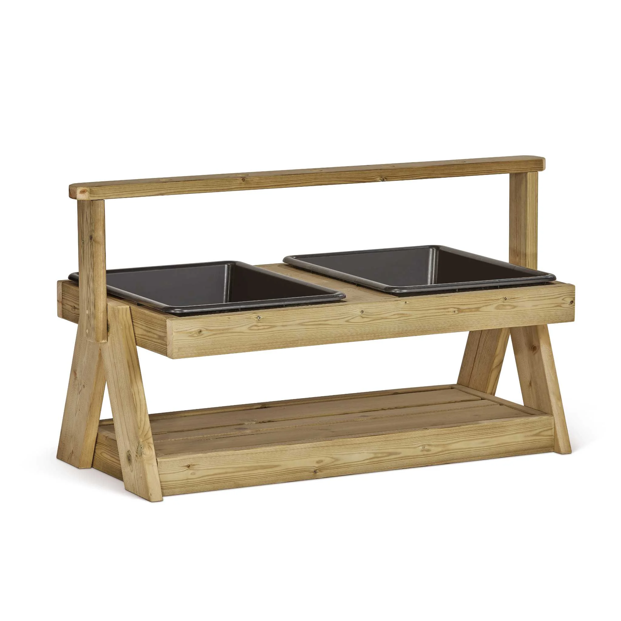 Holzwerkbank, Doppel-Behälter, Aufbewahrungsregal, Holzständer, Schraubholz
