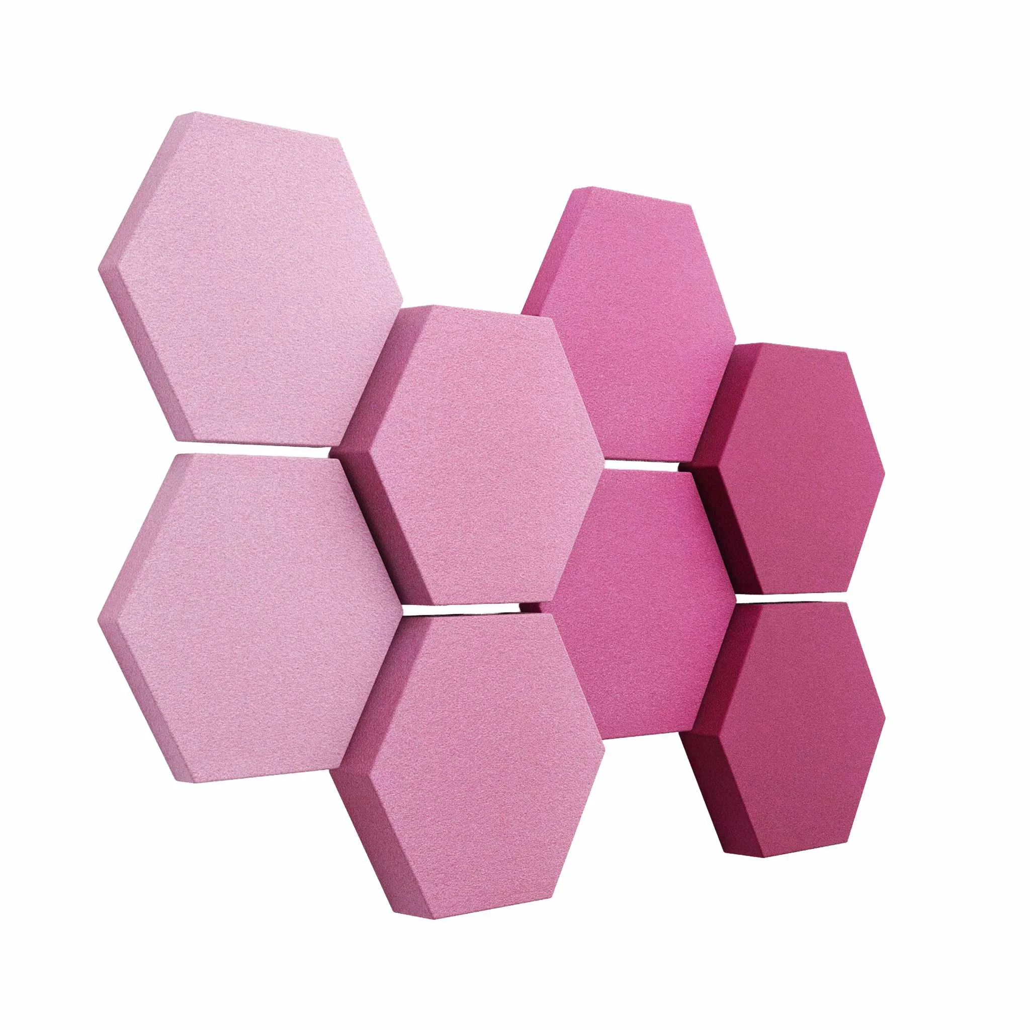 Wandmatte, Wanddekoration, Hexagonen, Schaumstoff-Pads, Pink