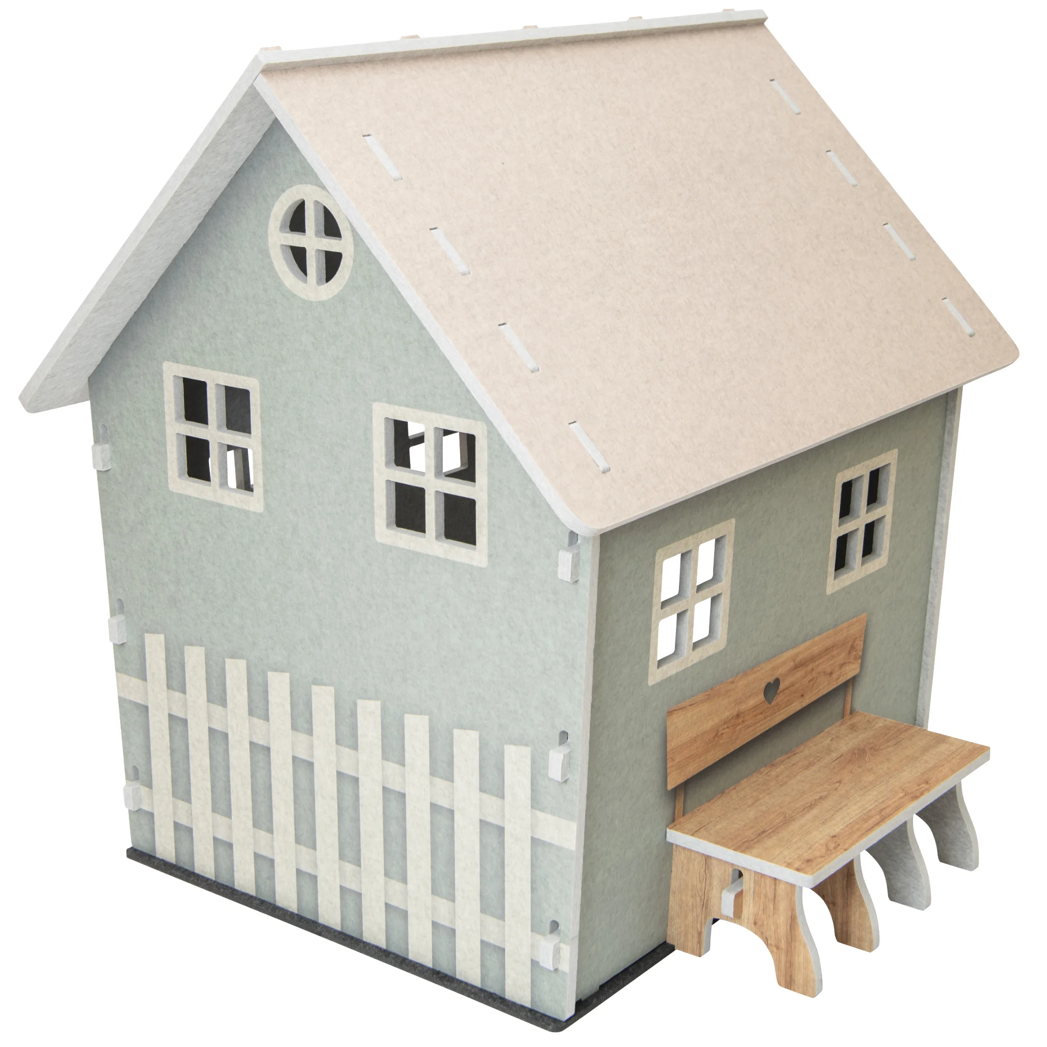 Holzhaus, Modellhaus, Puppenhaus, Spielhaus, Gartenfigur