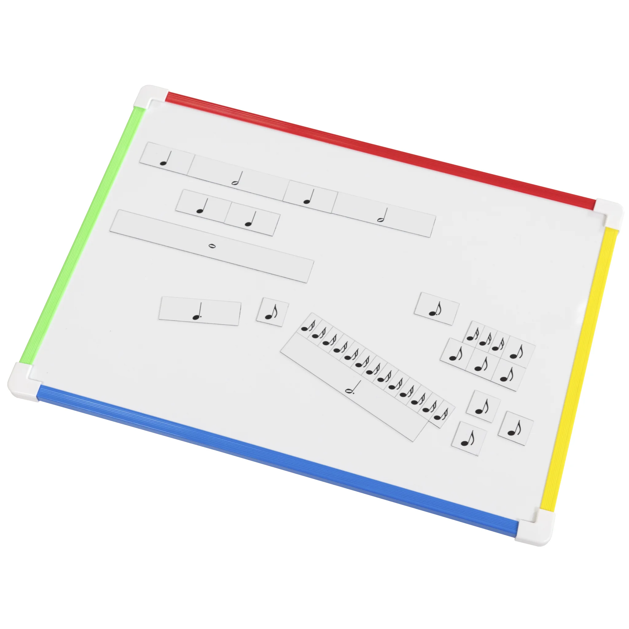 whiteboard, magnetisch, musiknoten, kacheln, bunter rahmen