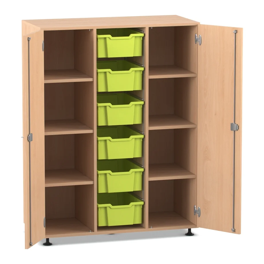 Mittelhoher Schrank, 143,9 x 108,5 x 50 cm, mit 6 Boxen und 6 Böden günstig online kaufen bei BACKWINKEL