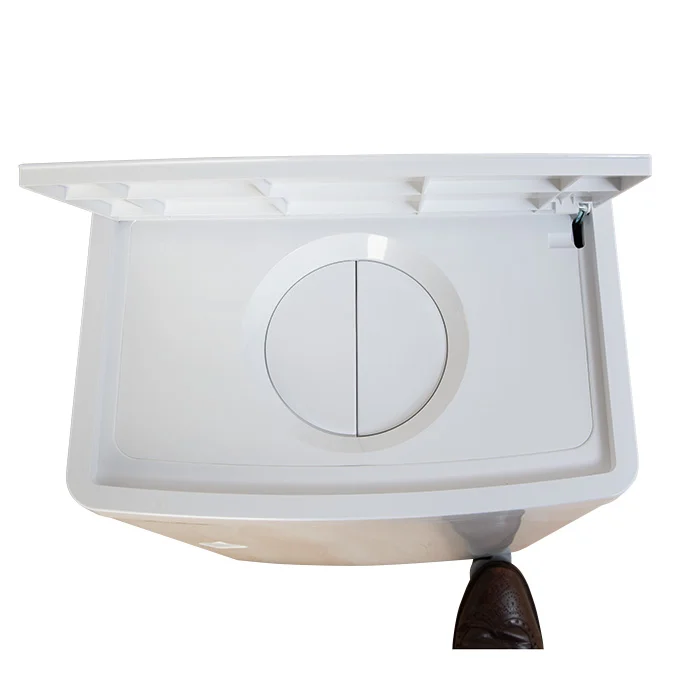 toilet, toilet lid, shower room, white, compact unit