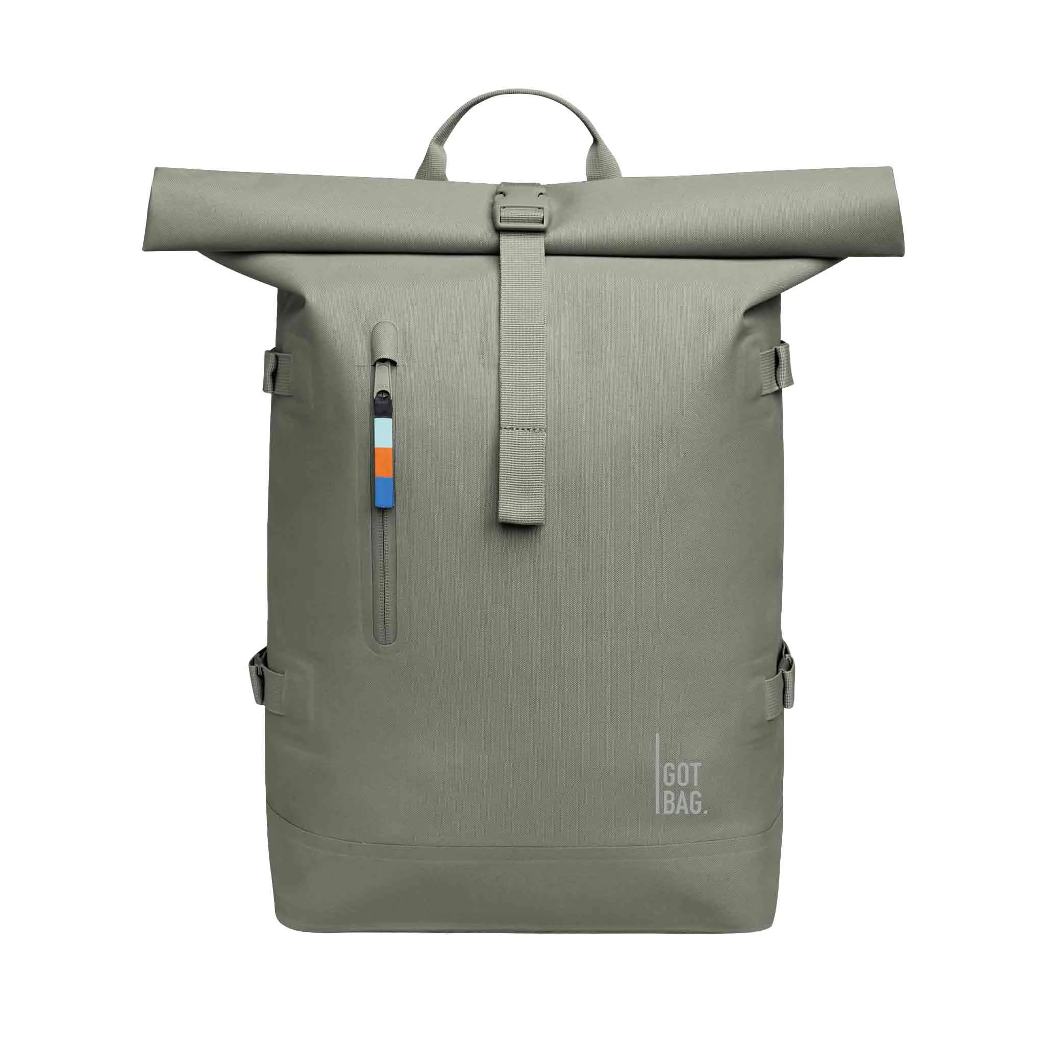 Rucksack, Backpack, Rolltop, Olivgrün, Vorne Reißverschluss