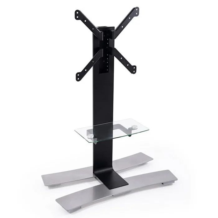 tv mount, wandhalterung, glasablage, metallstativ, stabiler basisfuß