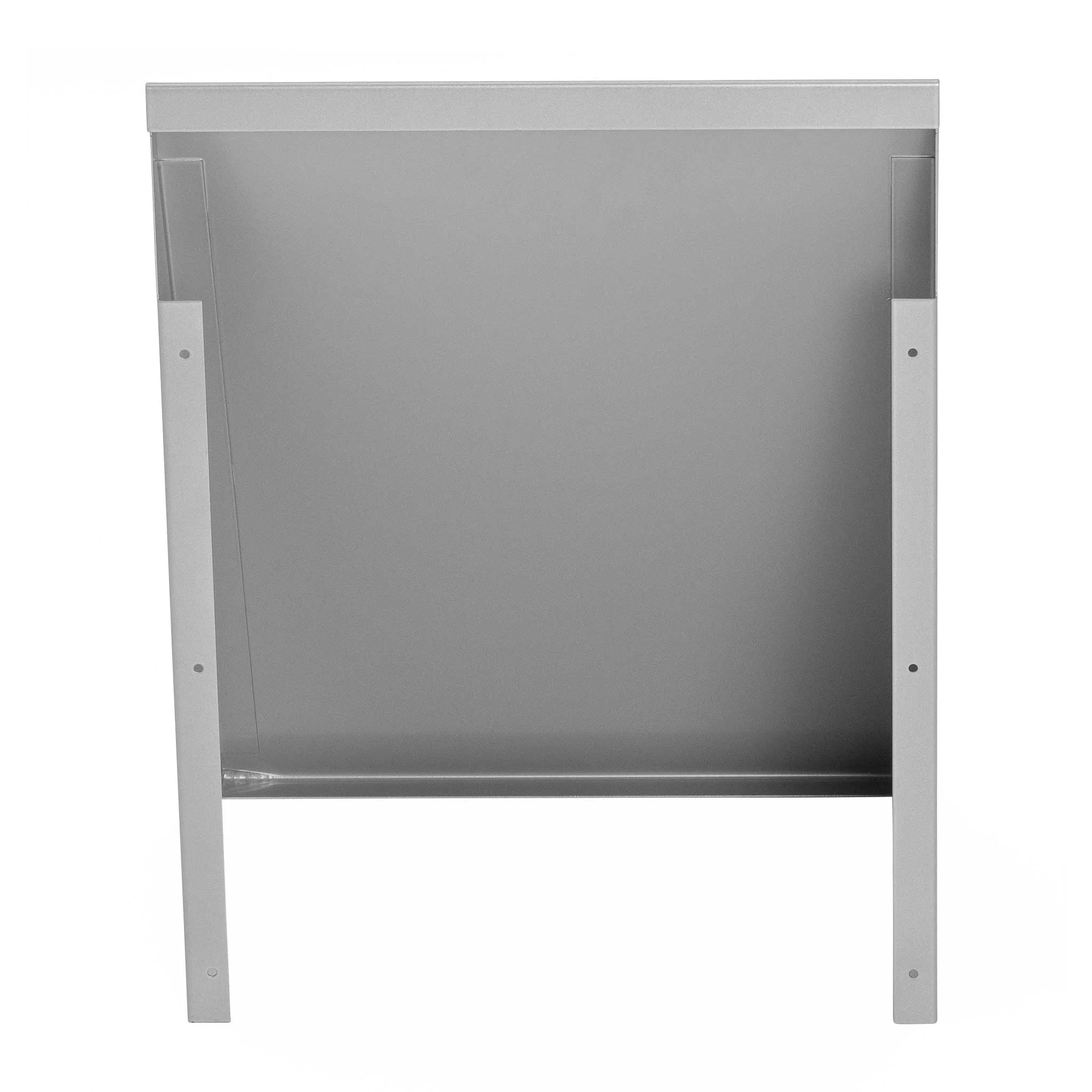 Bauplan-Metall, Schreibtisch-Untergestell, Metallrahmen, Grau, Kastenaufbau