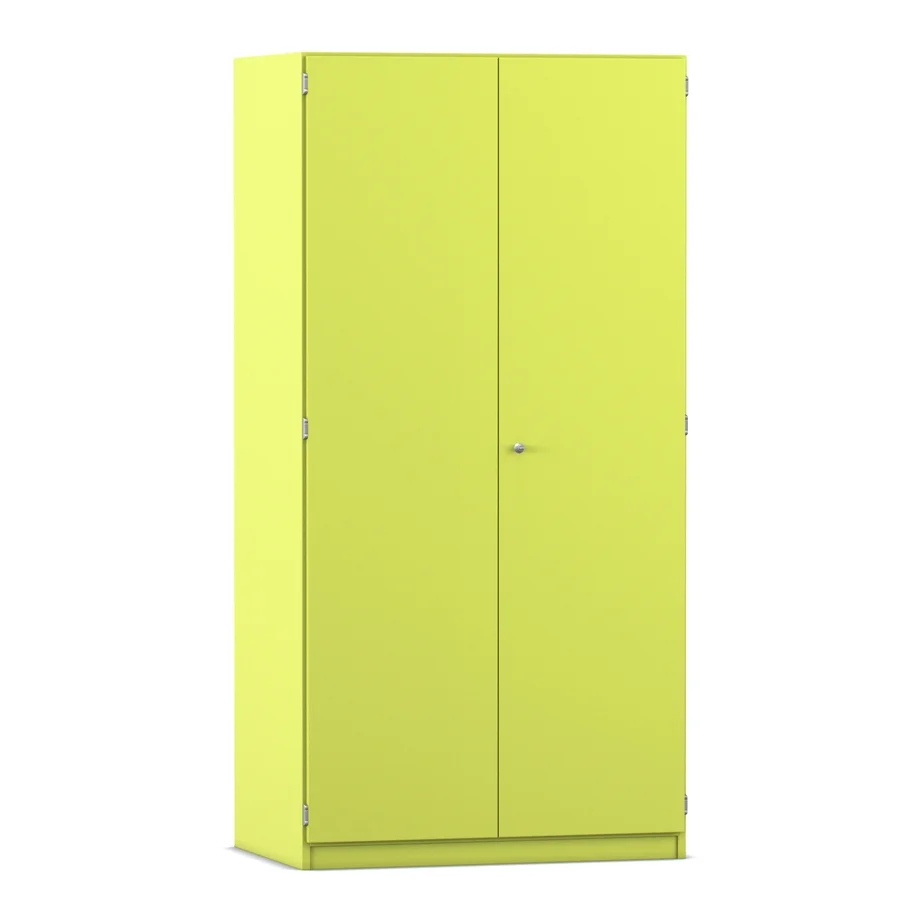 Schrank, Wandschrank, Garderobe, Korpusfarbe gelb, Schranktüren