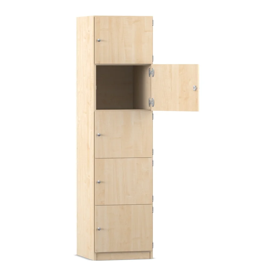 Küchenschrank, Schrank, Holz-Look, Schubladen, oberes Fach geöffnet