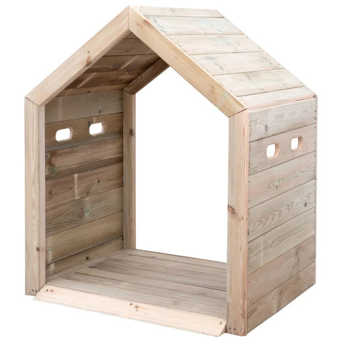 Holzhaus, Puppenhaus, Kleiderhaus, Naturholz, Holzwand