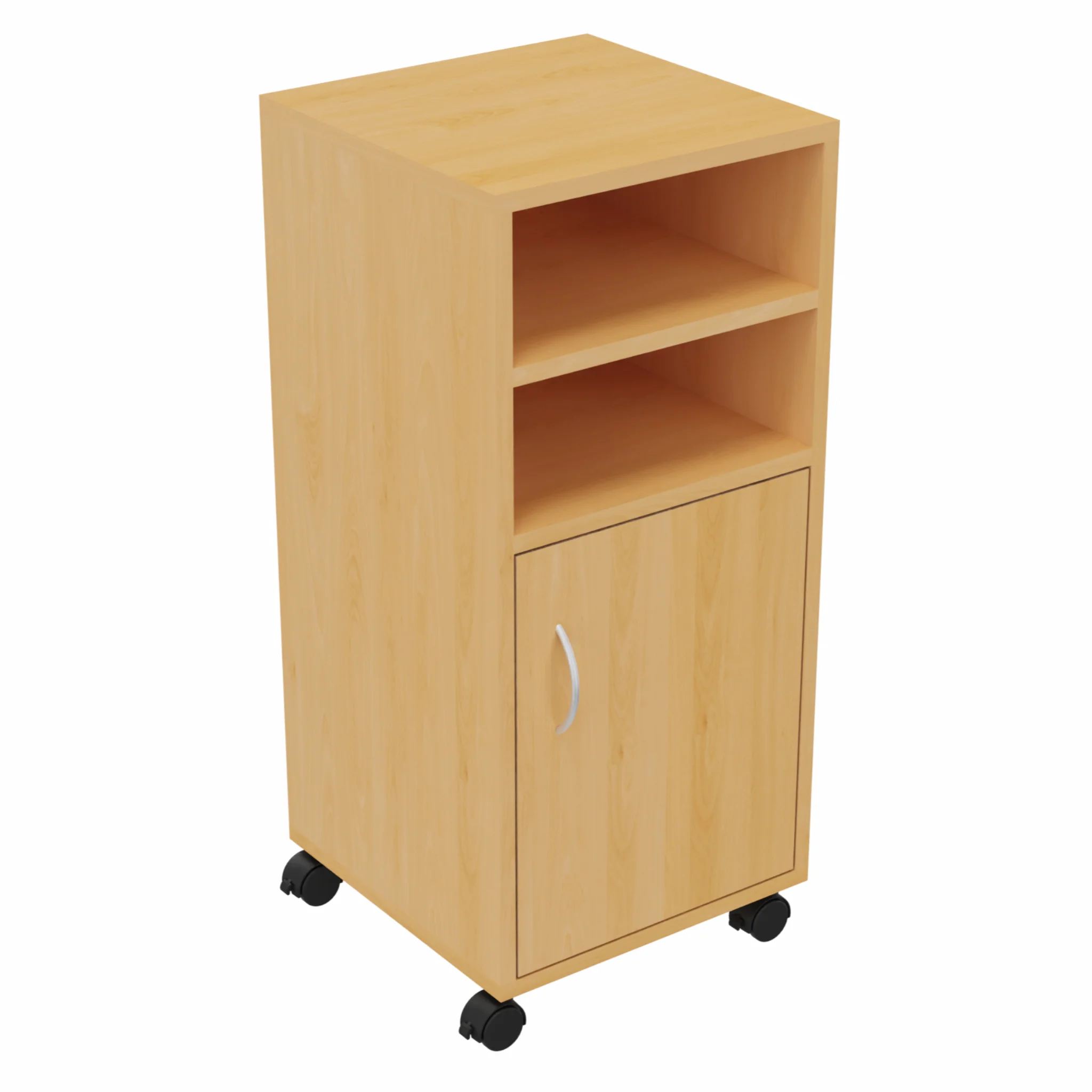 Bildschirmständer, Holzschrank, Rollcontainer, Halterung, Schrank mit Rollen