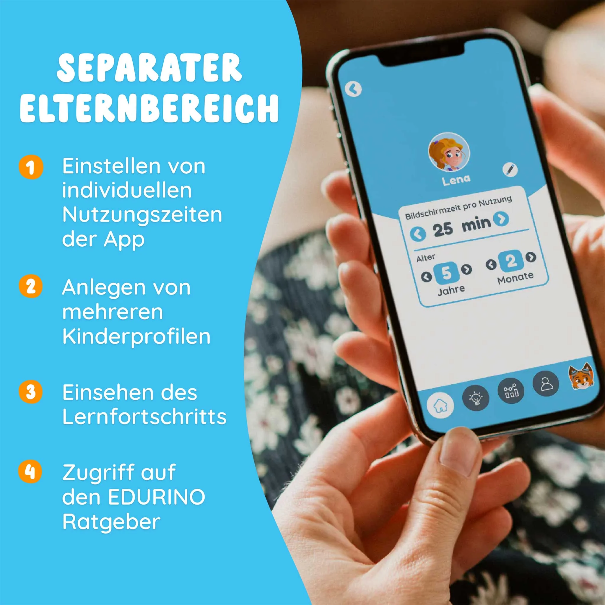 ausbildung, app-schnittstelle, kindliches Profil, smartphone, lern-app