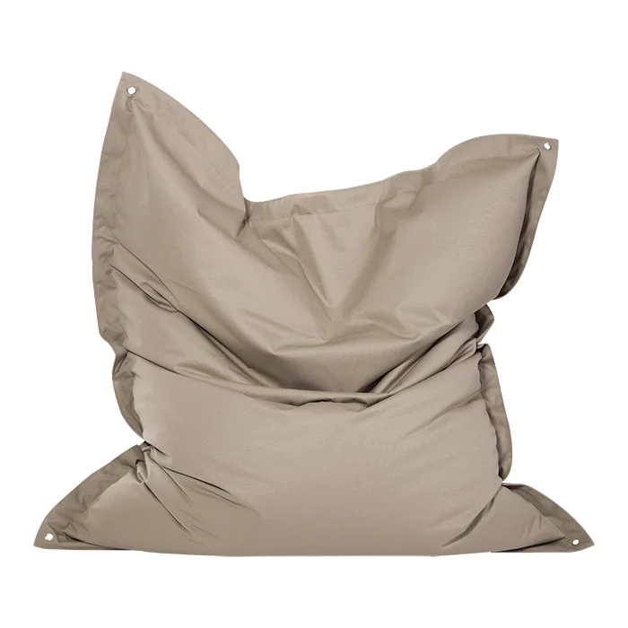 bean bag, beanbag, beige, weiche Füllung, tragbarer Sitz