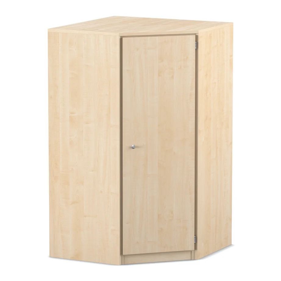 Eckschrank, Küchenschrank, Holzoptik, Glastür, Hölzernes Finish