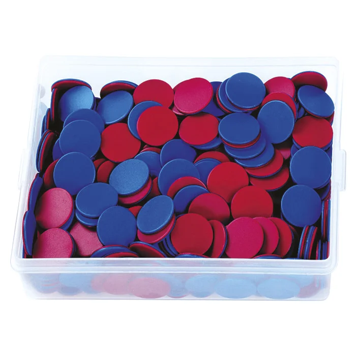 confetti,  discs, pom-pom, rot blau, runde scheiben