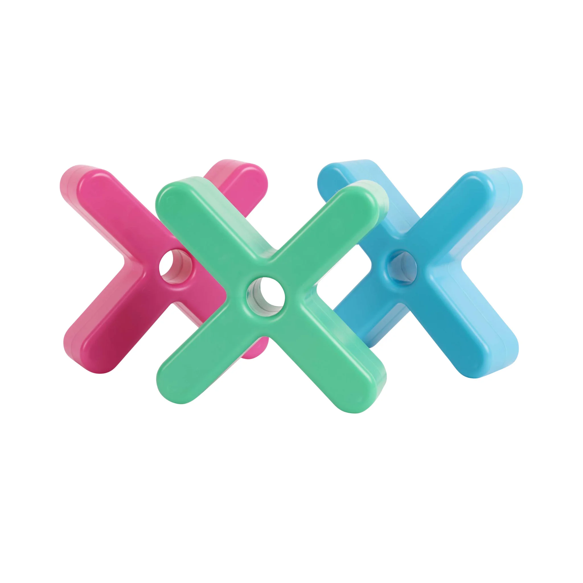 X-Form Clipper, X-Shape toy, Puzzle piece, Colorful cross, Plastic toy