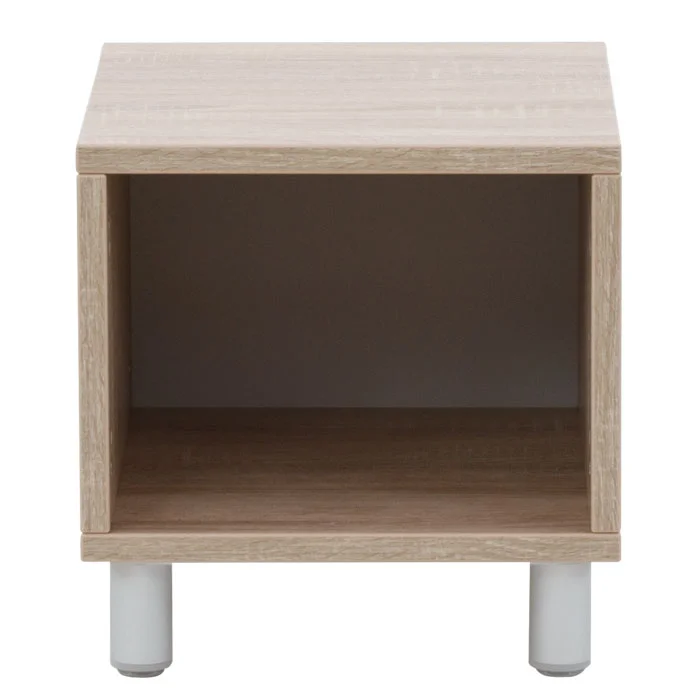 Nachttisch, Holz, Offene Box, Kufenbeine, Naturholzoptik