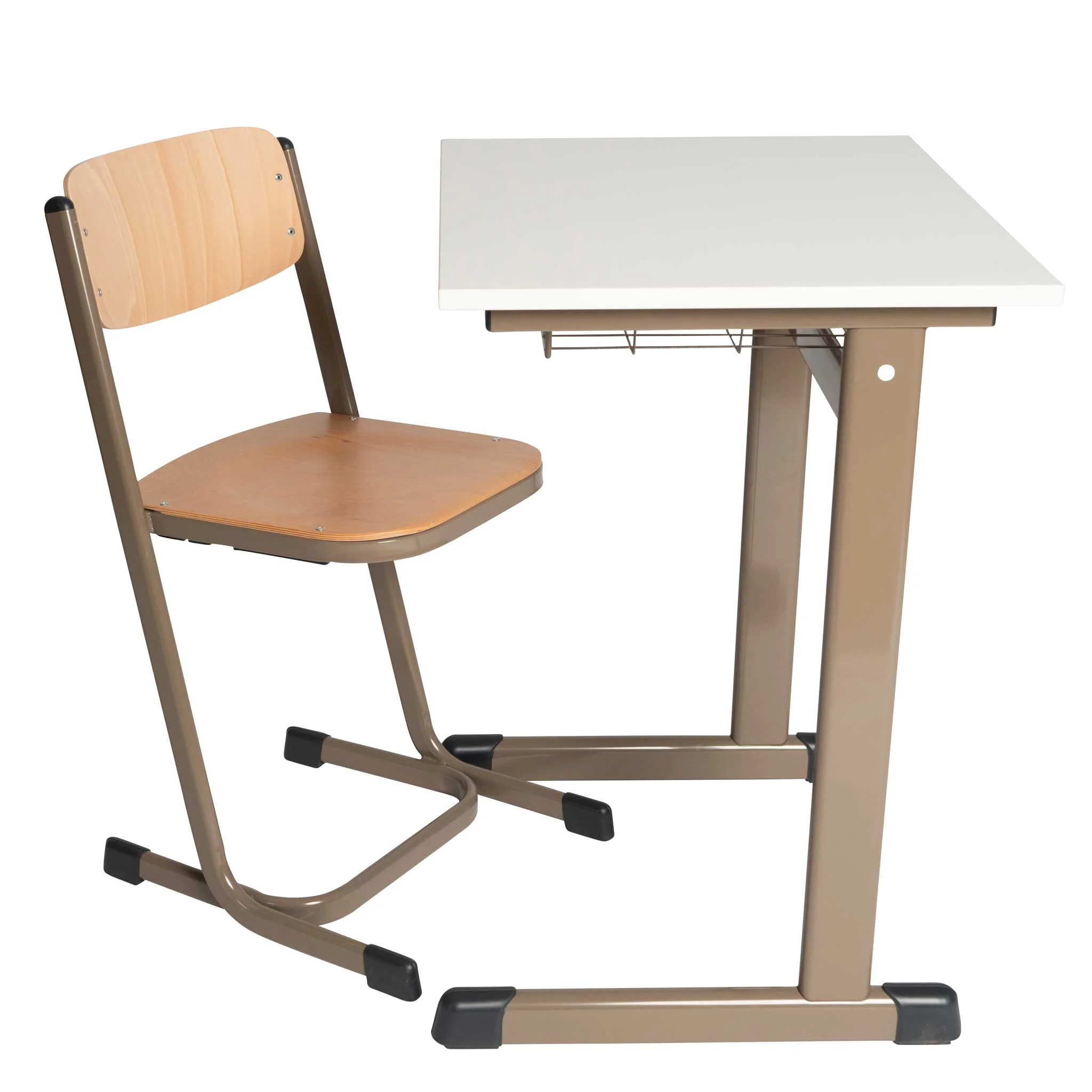 Schulstuhl, Schreibtischstuhl, Schreibtisch, Schulmöbel, Holz