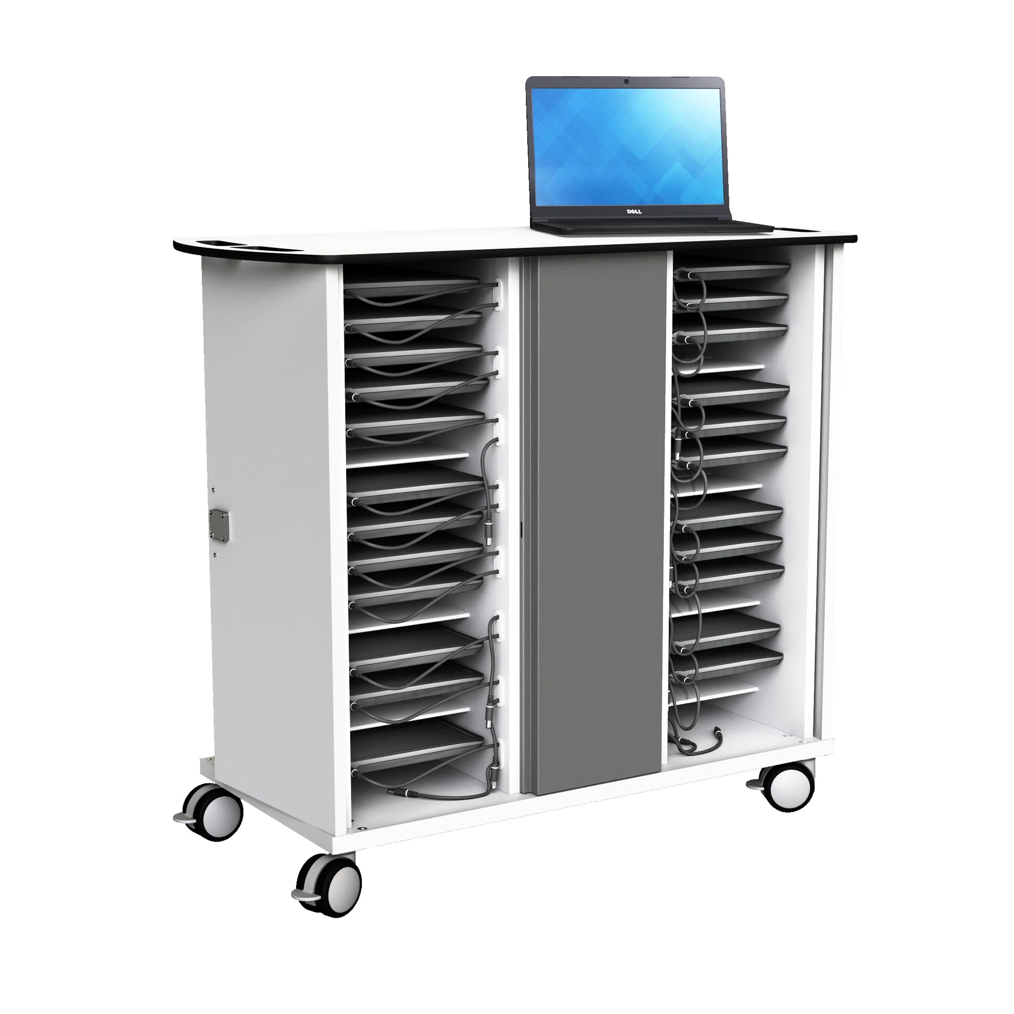 Laptopschale, Ladekart, Caddy, Stromkabel, Laptopständer