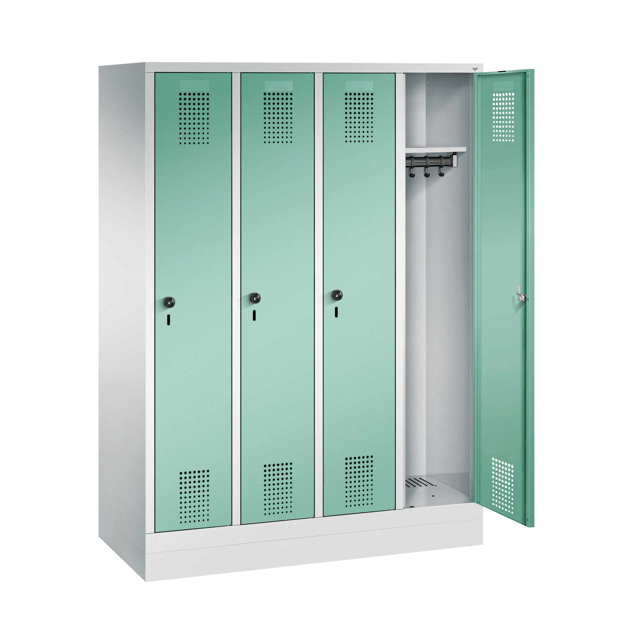 Schließfach, Schrank mit Fächern, Metallgehäuse, Garderobenschrank, Umkleidefach