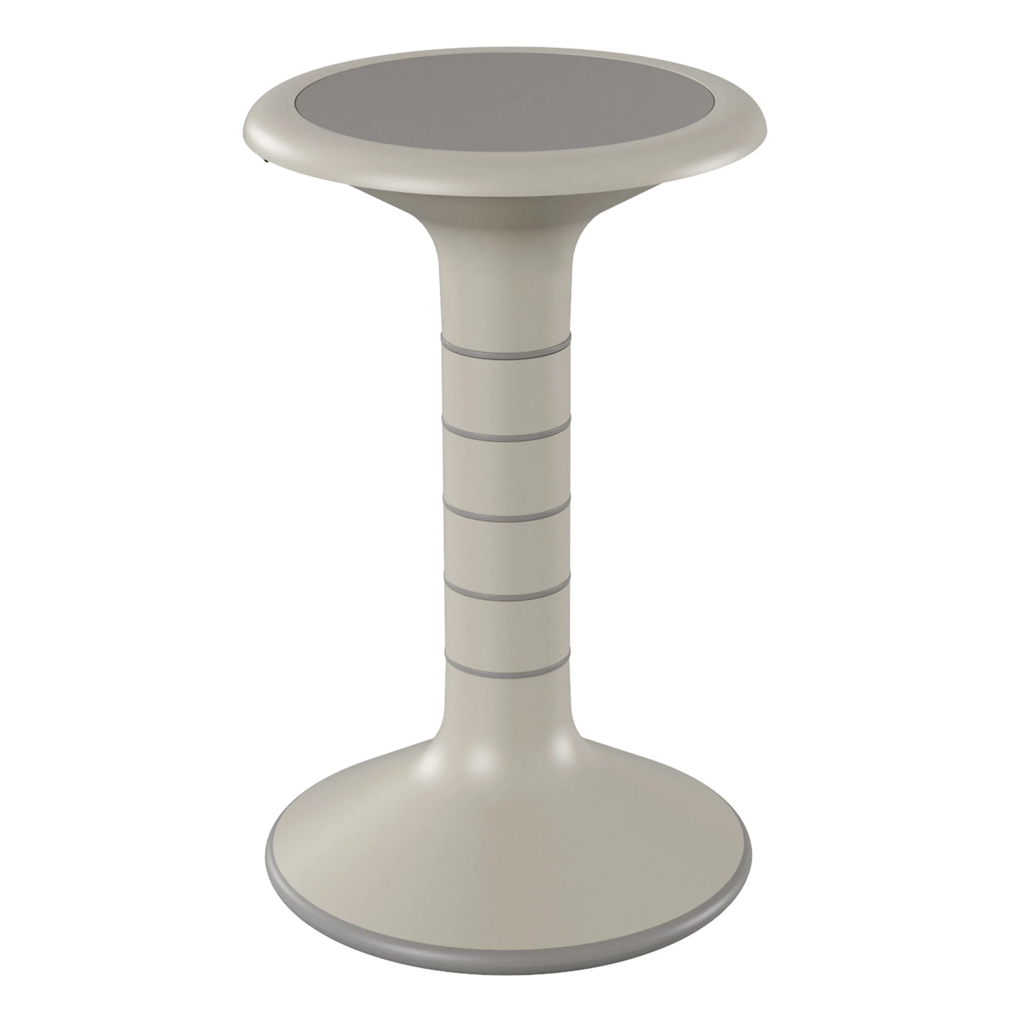 Beistelltisch, Rundtisch, Gepolsterte Platte, Glatte Oberfläche, Beige