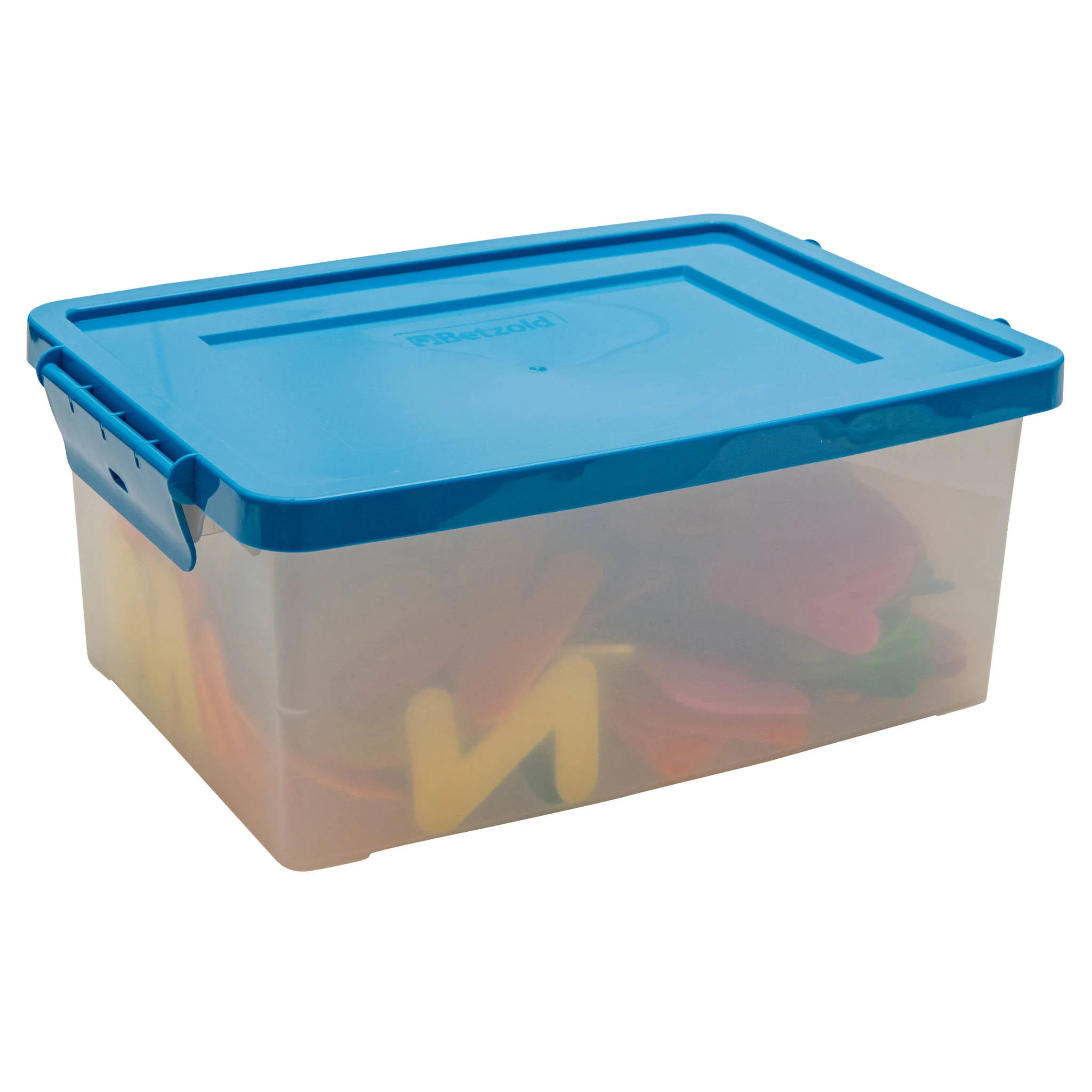 Kunststoffbox, Aufbewahrungsbox, 透明容器, blaues Deckel, sortierbox