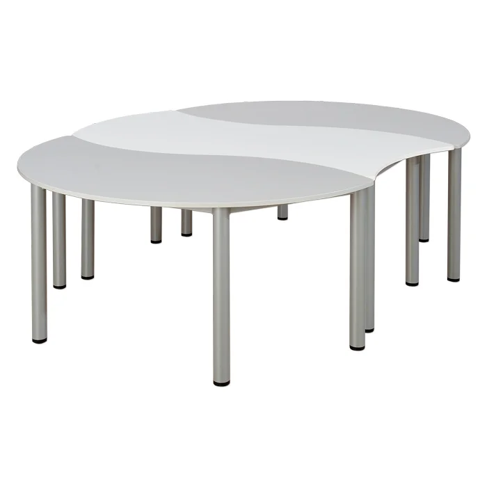 runderessisch, tisch, tischplatten, metallbeine, klapptisch
