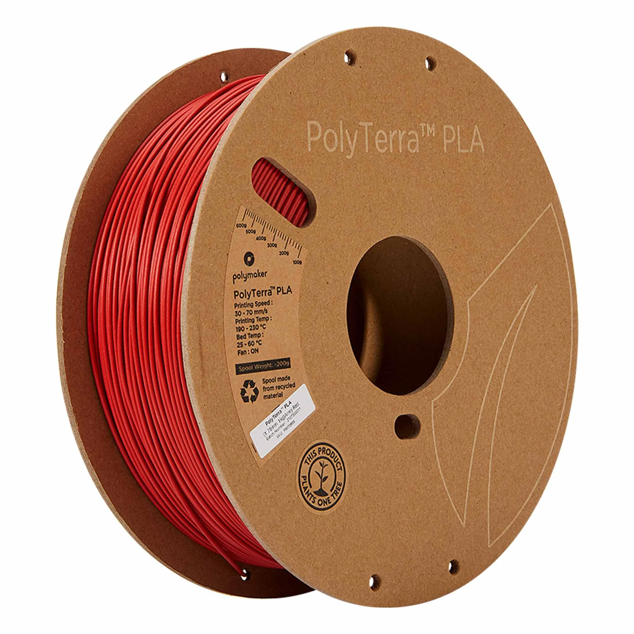 3D-Druck, PLA-Filament, roter Filament, Spule, Polymer