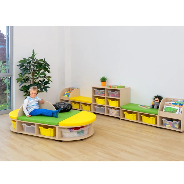 Kinderzimmer, Spielmöbel, Spielbank, Kunterbunt, Aufbewahrungskästen