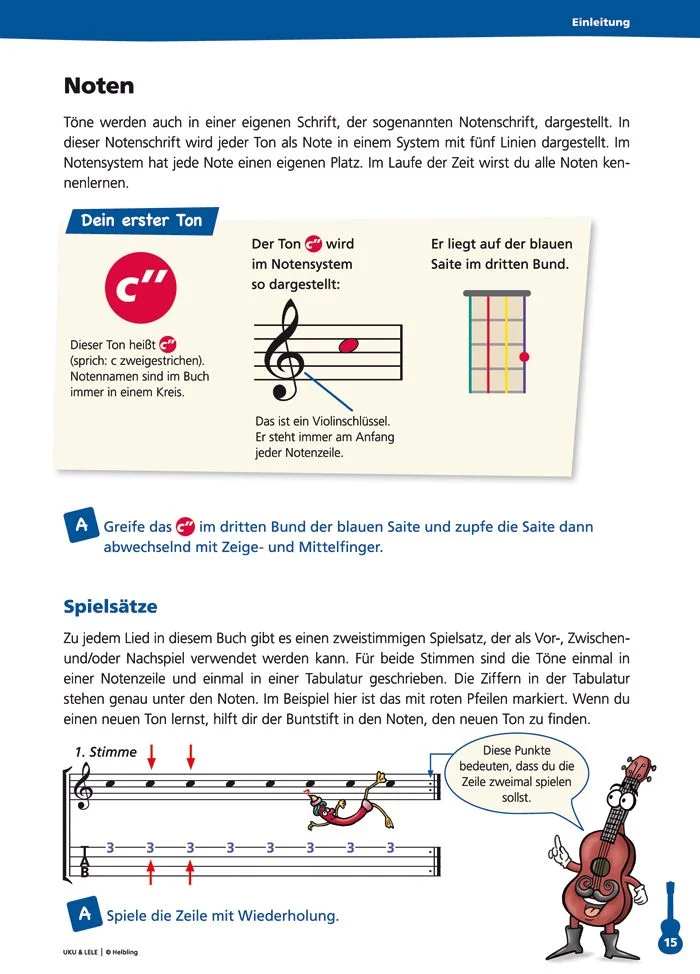 Noten, Notenschrift, Gitarren Illustration, Musikinstrument, Notenlehre