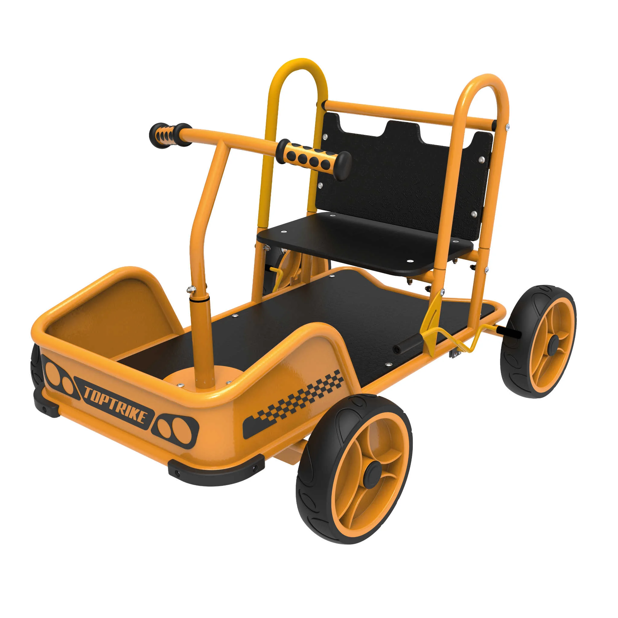 Go-kart, Racing cart, Kinder-Go-Kart, orangees Gestell, Vier Räder