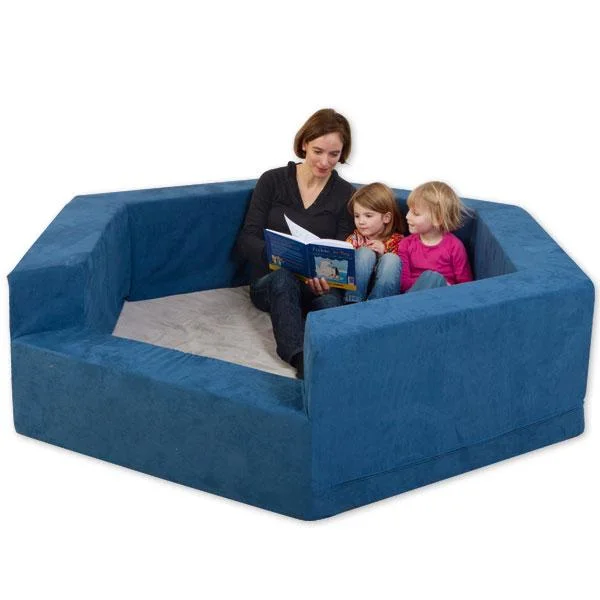 Großes Kuschelnest, 11 Gelb mit Muster, Baumwolle