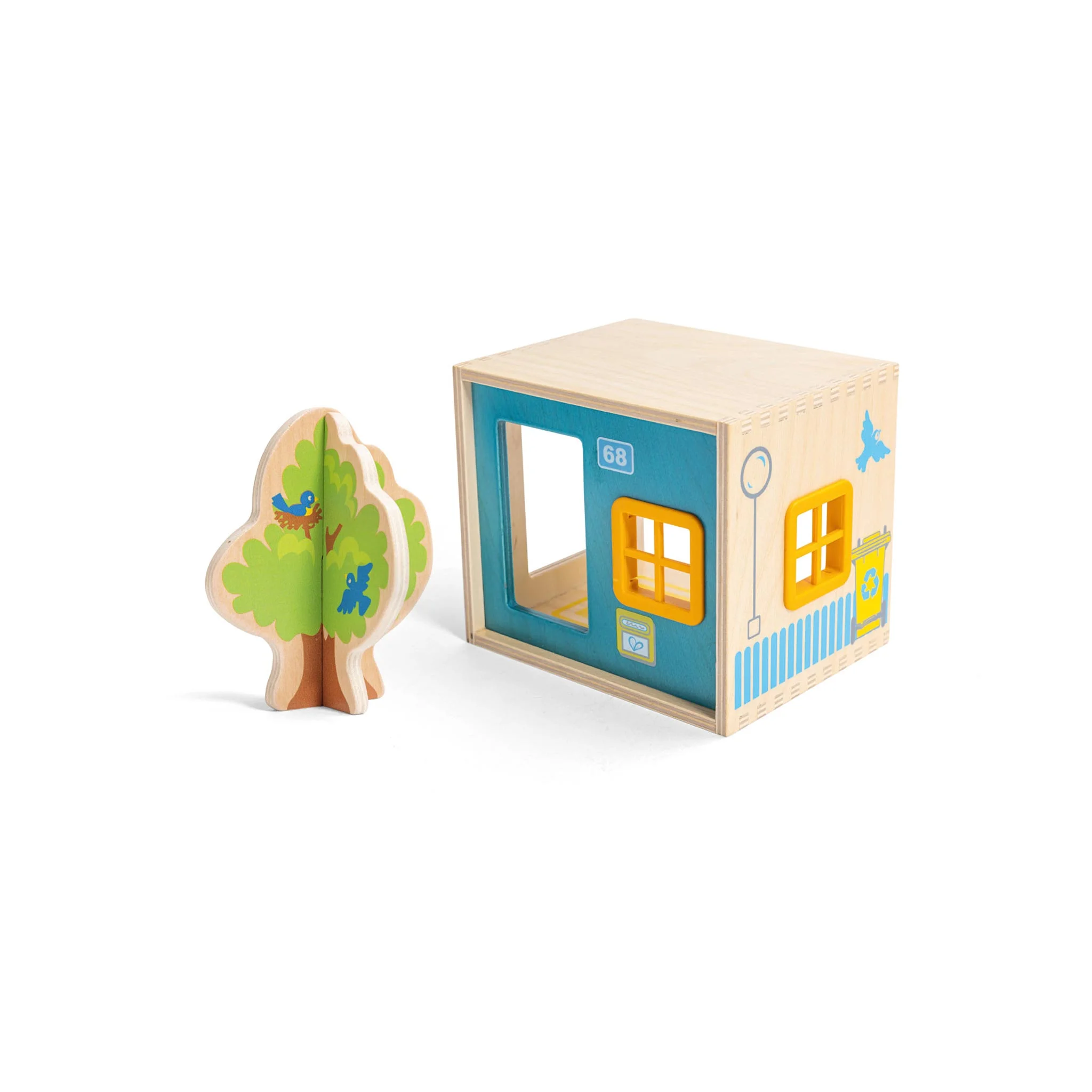 Holzspielzeug, Kleines Haus?, Kinderspielzeug, Baum Holzpuzzle, Miniaturhaus