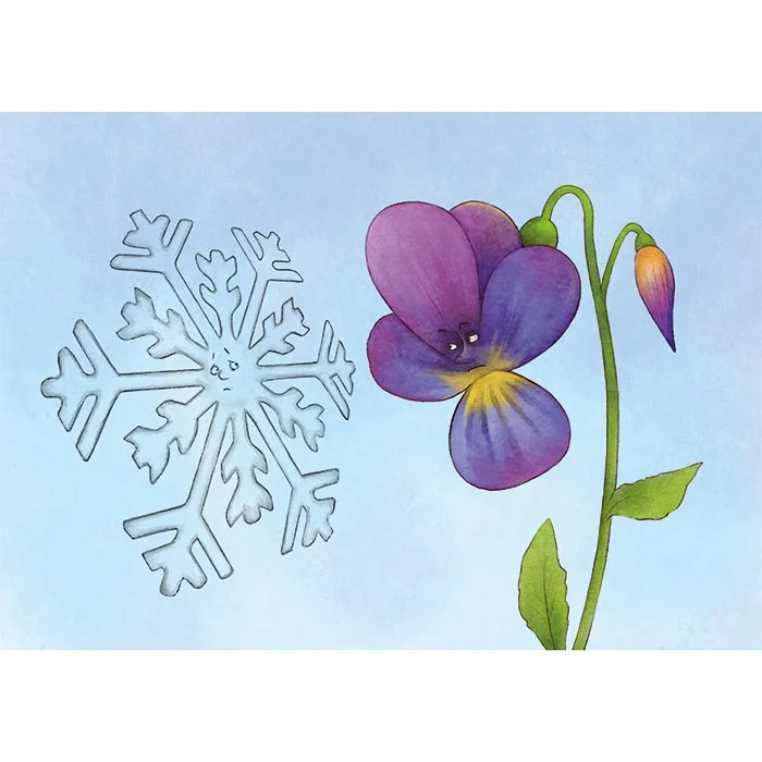 Schneeflocke, Blume, Violett, Kunstdruck, Motiv