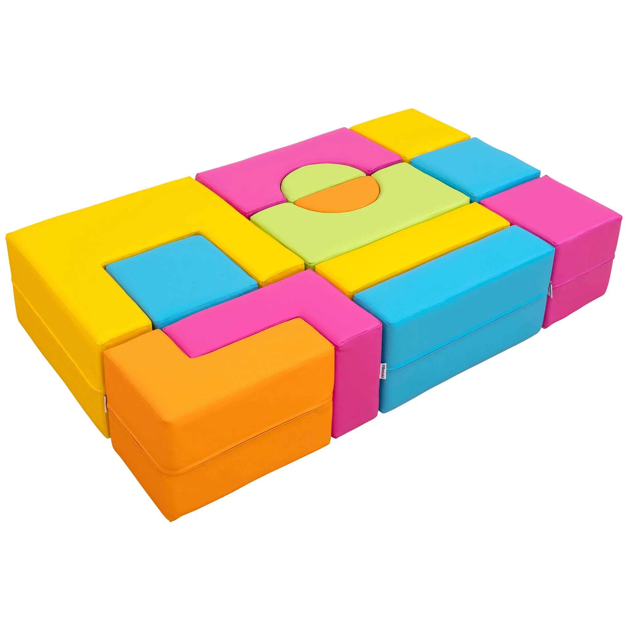 Sitzmodul, Kindersofa, Würfelpuzzle, bunte Polster, Baustein- Sofa