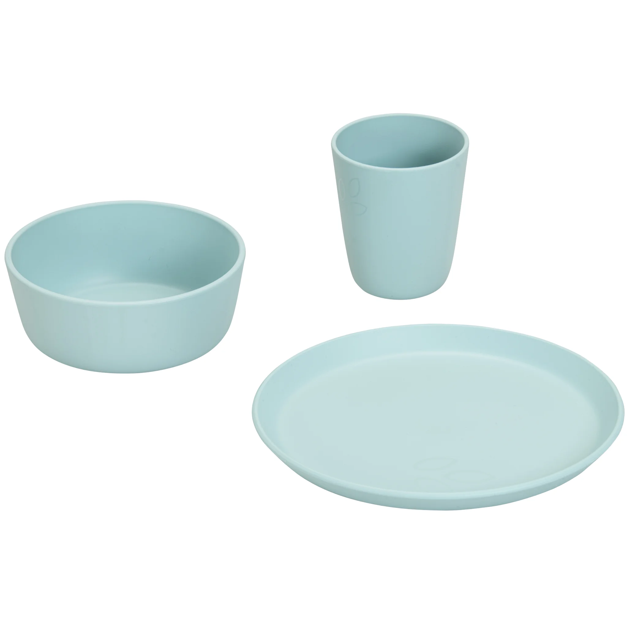 Geschirr-Set aus treeNside-Material, 3-teilig, Türkis