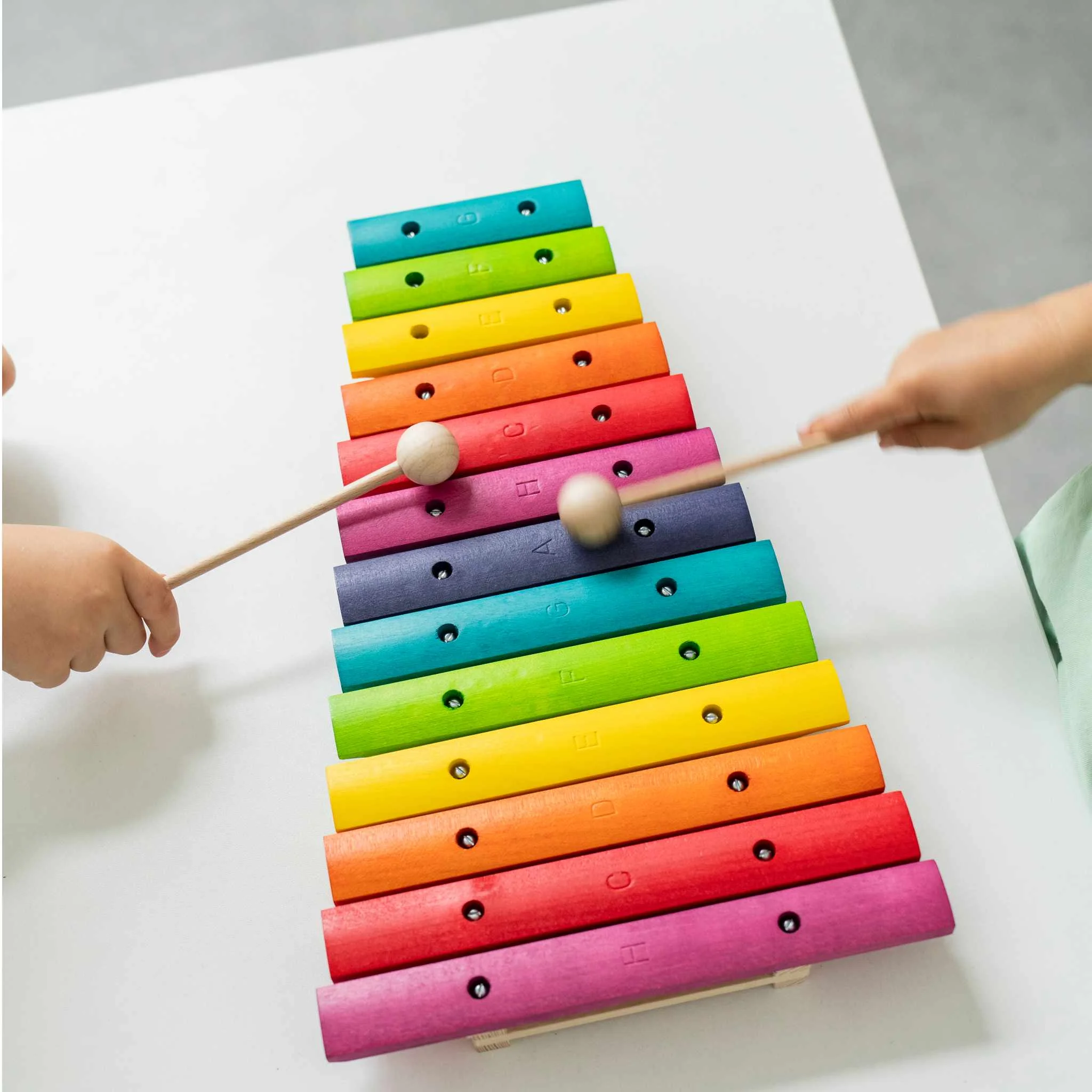 xylophon, holz, bunt, kindergarten, musikinstrument