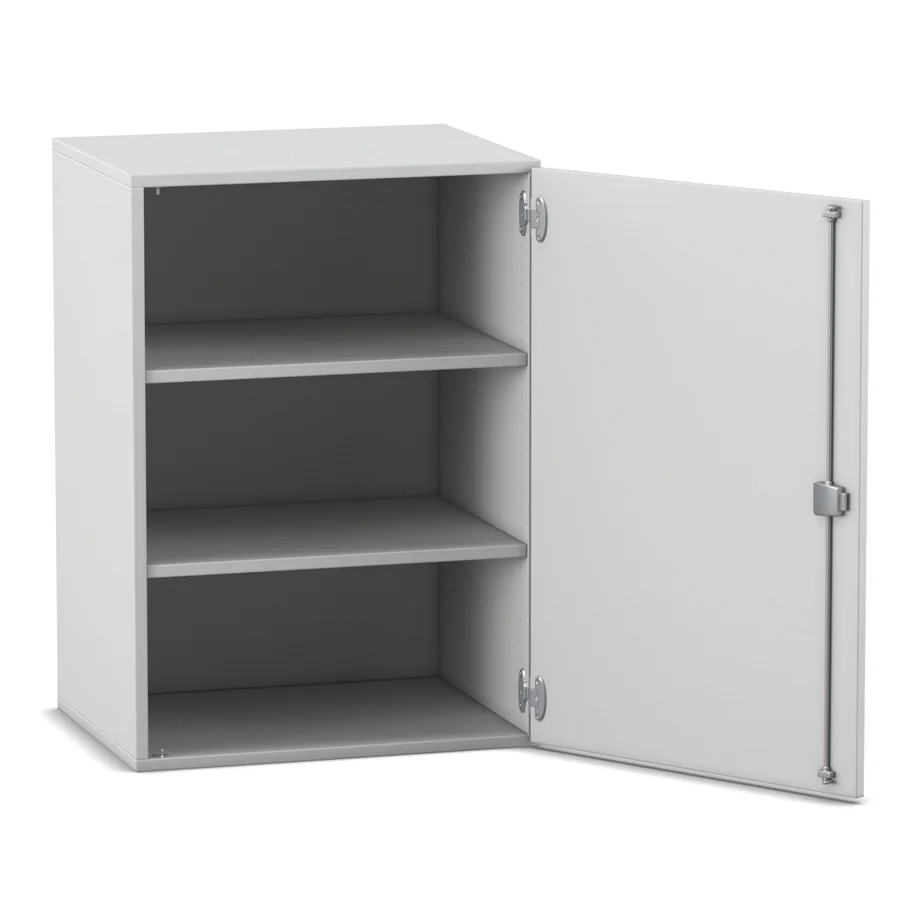 Schrank, Hängeschrank, Regal, Dreistufiger Innenraum, Metall-/Stahloptik