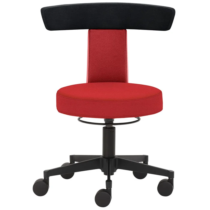 bürostuhl, rot, drehstuhl, rollen, bezug