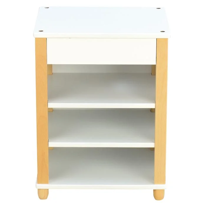 Beistelltisch, Hölzerne Beine, weiß, Regal, Schrank