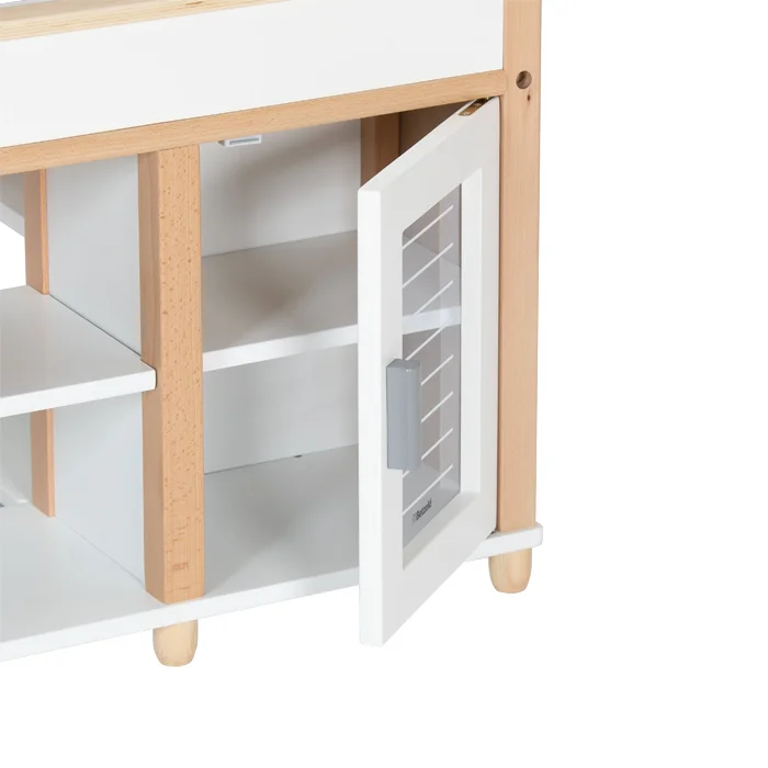Kühlschrank, Glasfront, Mini-Kühlschrank, Holzrahmen, Schranktür