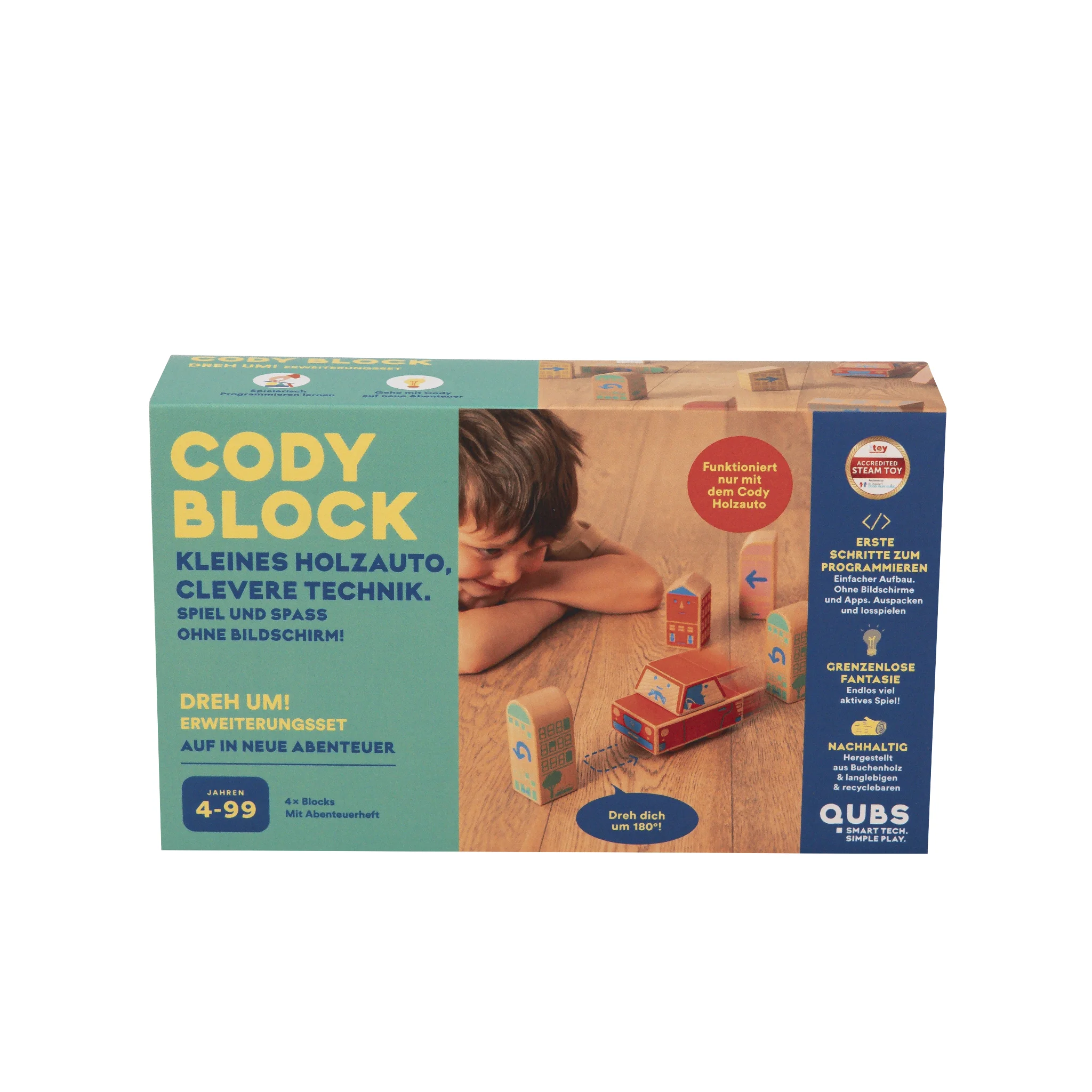 Kleines Holzauto, Holzspielzeug, Cody Block, Spielzeugauto, Kinderabenteuer