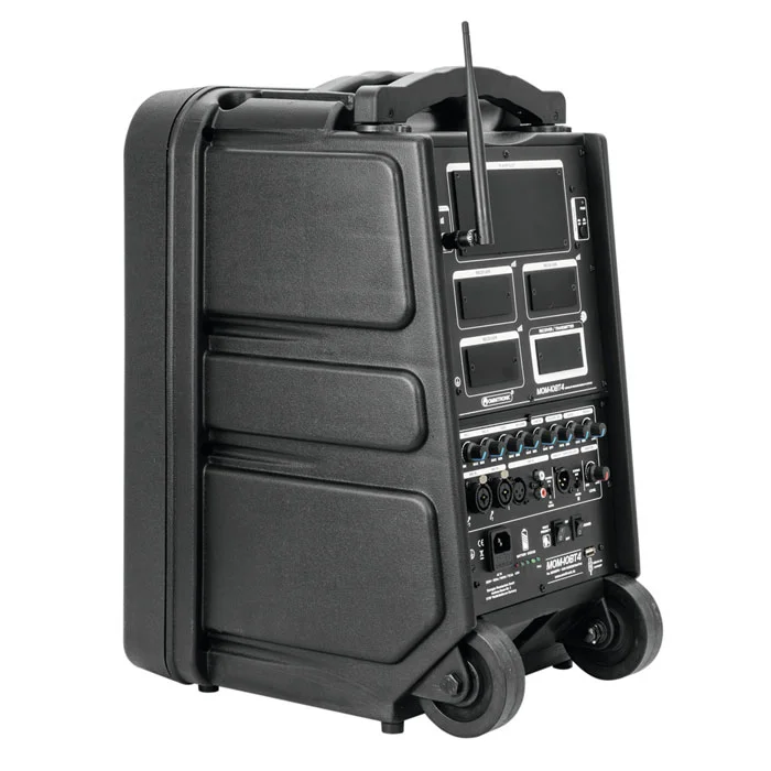 portables Lautsprechersystem, PA-System, Audio-Mixer, rollbarer Koffer, Multi-Kanal