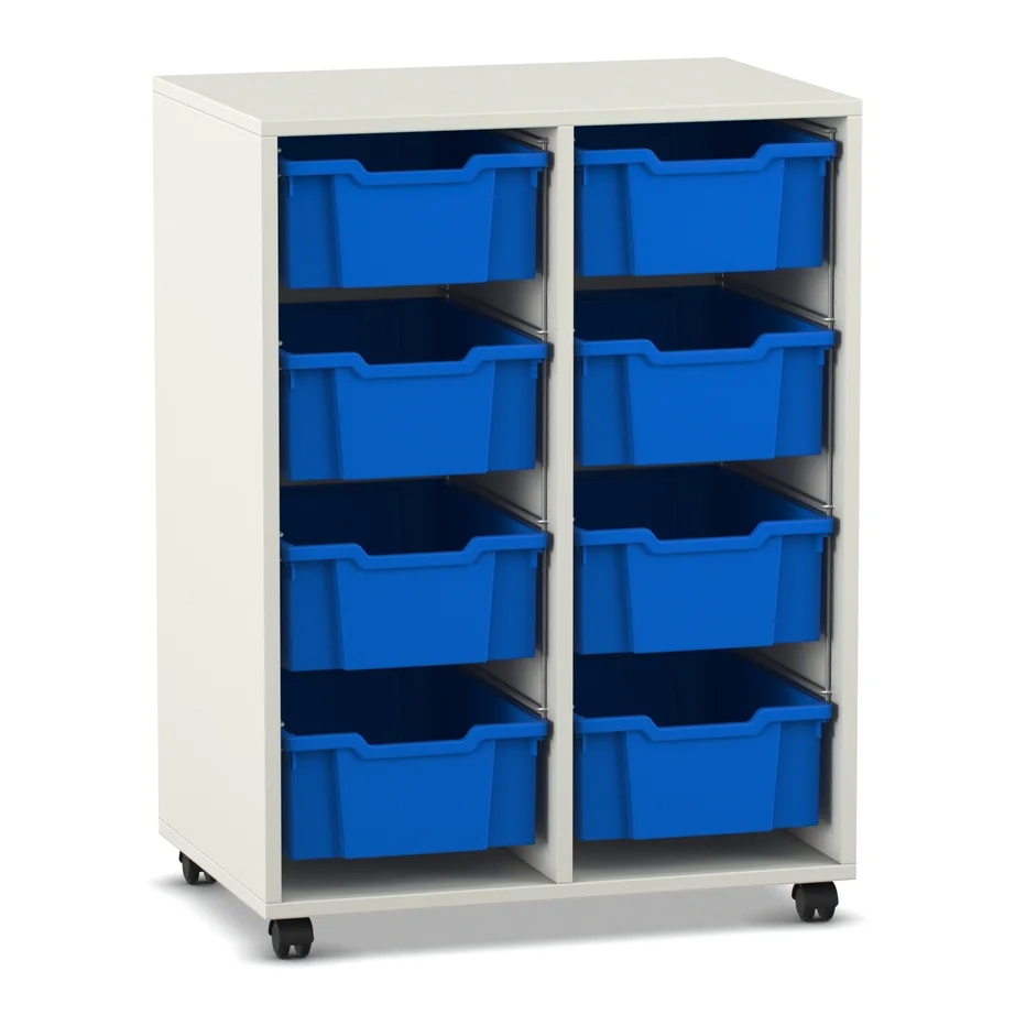 Lager, Schrank, Korbwagen, Behälter, Blaue Behälter