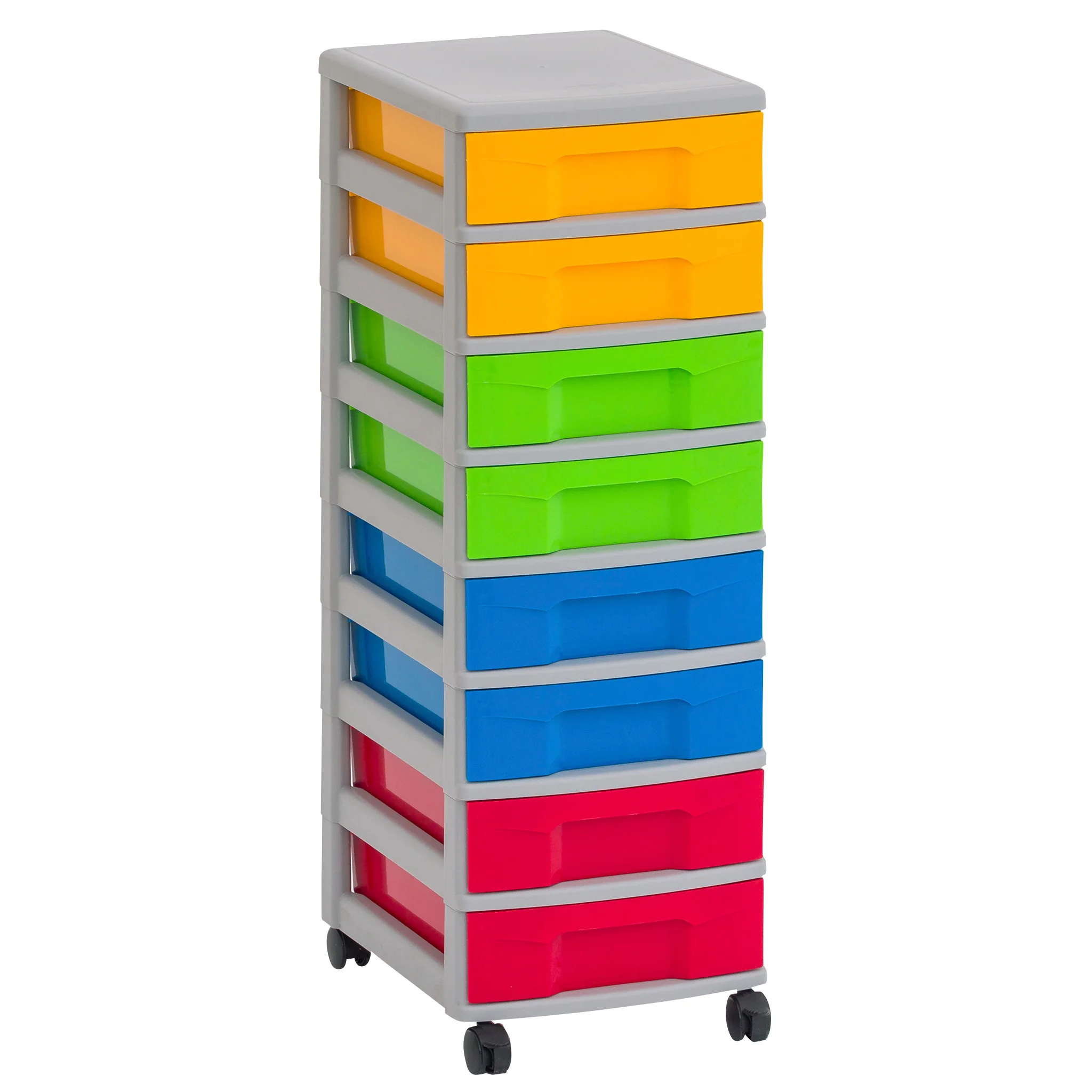 Aufbewahrung, Schublade, Rollschrank, Kasten mit Rollen, Farben-Set
