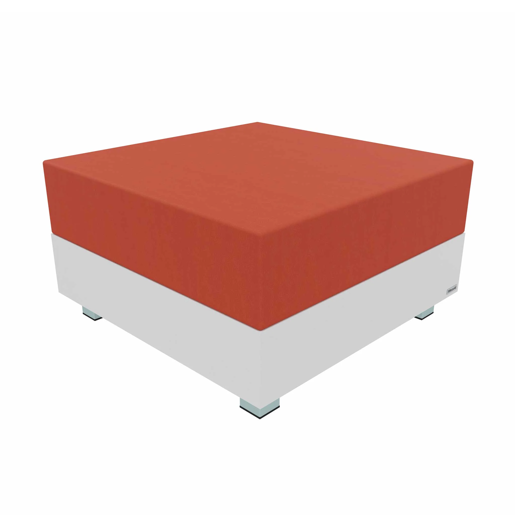 Boxspring, Bettboden, Rote Matratzenauflage, Plattformbasis, Beine mit Füßen