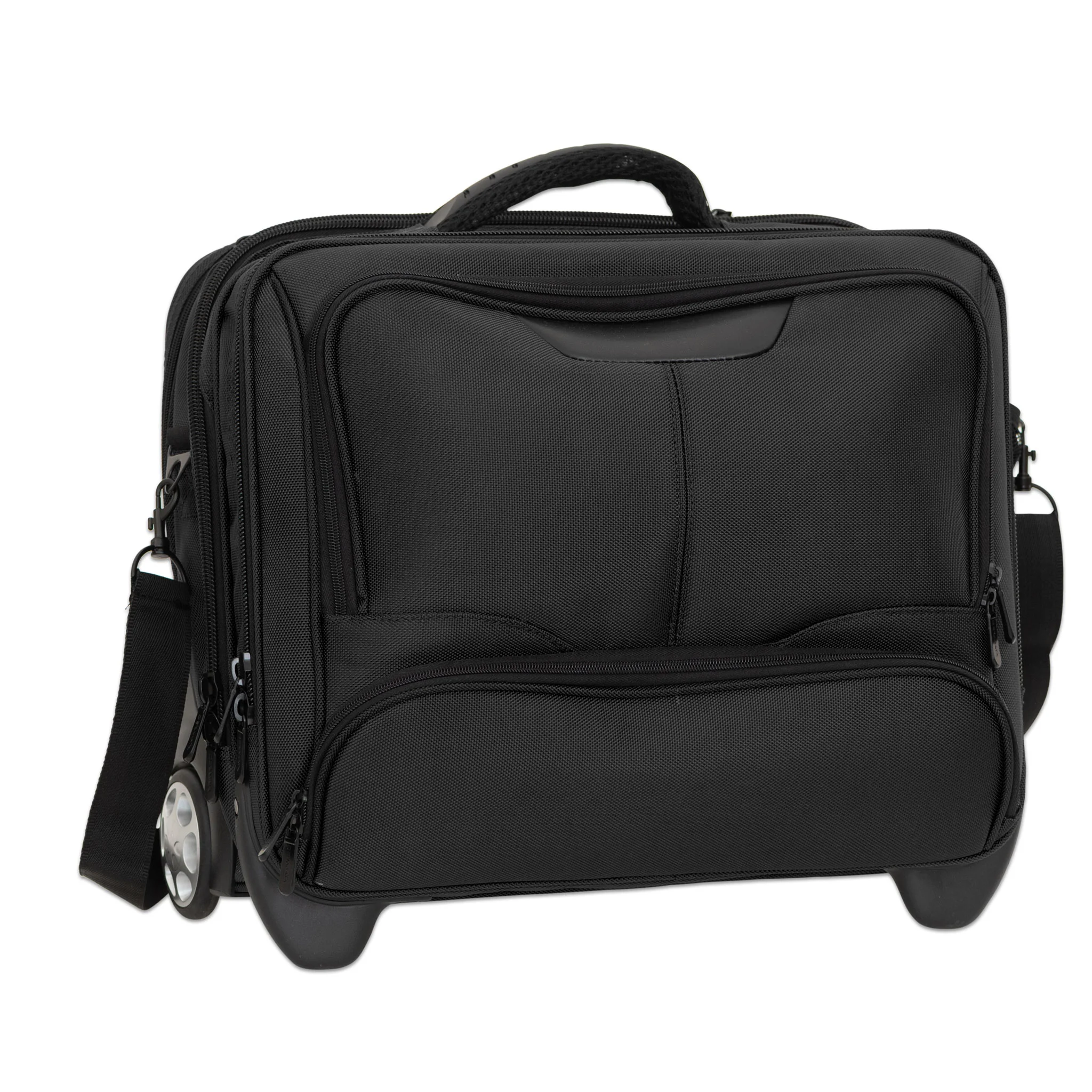Reisetasche, Schwarz, Koffer, Tragegriff, Rollenbag