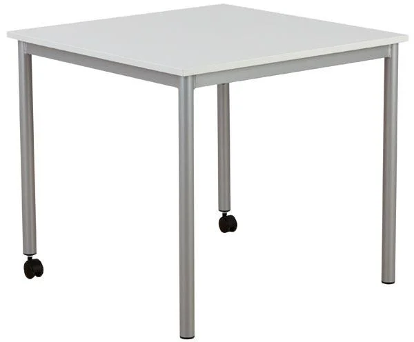 Agilo Quadrat – mobiler Tisch, RAL 7035 Lichtgrau