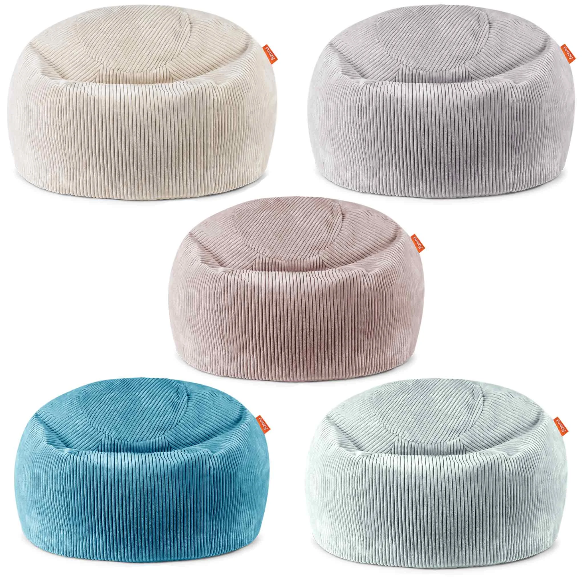 Pouf, Cord, Velvet, Rund, Kissen